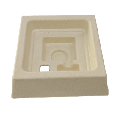 Wet press bamboo pulp degradable inner pulp tray for router