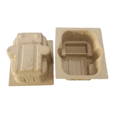 Dry press yellow pulp custom pulp tray