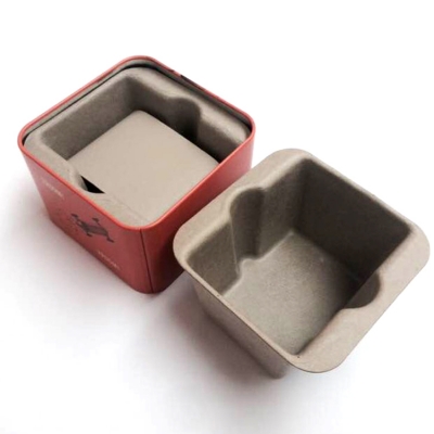 Wet press grey paper pulp tray for Fossil watch