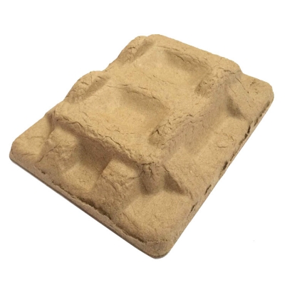 Dry press yellow custom paper pulp tray