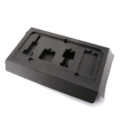 Wet press black paper pulp tray for metal