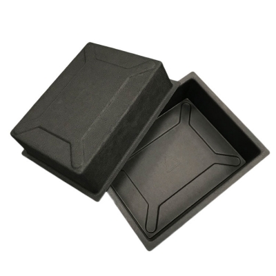 Wet press black paper pulp tray flat edge inner tray