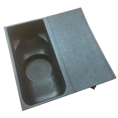 Wet press black paper pulp air cleaner bottom tray