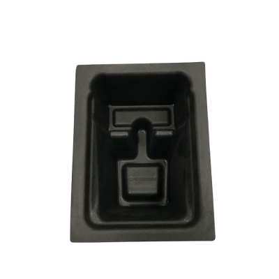 Wet press black degradable pulp tray for electronic products