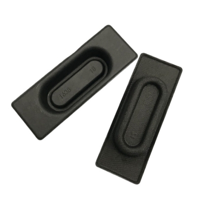 Wet pressed black degradable pulp tray for electronic cigarette