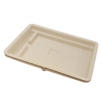 Wet press bamboo custom pulp inner tray