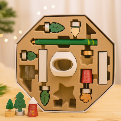BIodegradable mould pulp tray insert gift box packaging for aromatherapy candle