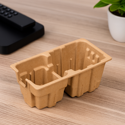 Eco Friendly Packaging Dry press Moulding Paper Recycled Cardboard Pulp Molded tray For Set-Top Box