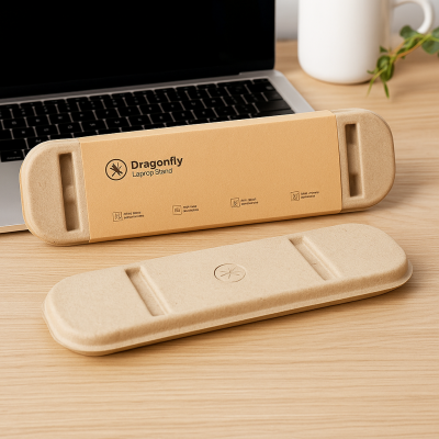 Molded pulp eco friendly packaging box oem service green sustainable packaging custom paper box molded paper pulp packaging