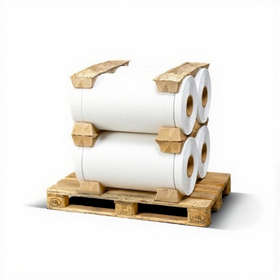 Custom Pulp Molded Biodegradable Pressed Fibreform Molded Fiber Roll Cradles Recycled Stakker Molded Pulp