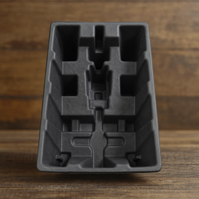 Wholesale New Products Biodegradable Dry Pressing Custom Dyded Color Paper Packaging Molded Pulp Paper Tray For Audio