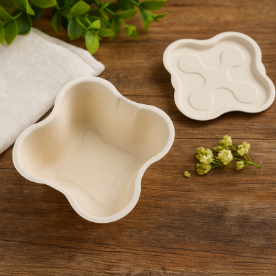 Pulp wet pulp molding customization of paper pulp tray box manufacturer wet molded bamboo paper