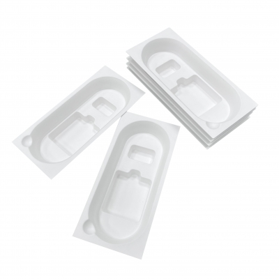 Custom High Quality Electronics Pulp Molded Packaging Transit Insert Packaging White White Wet Pressed Pulp Mold Inner Tray