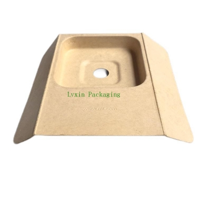 Bamboo paper pulp trays Biodegradable packaging molded pulp tray