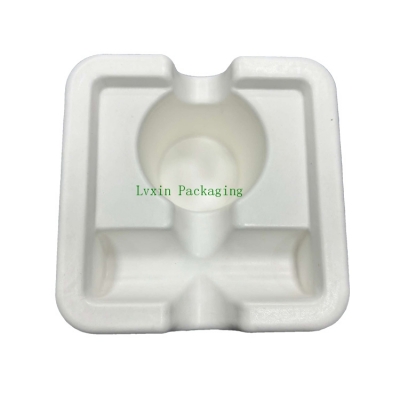 Biodegradable custom molded paper pulp eco packaging sugarcane bagasse disposable pulp tray insert tray