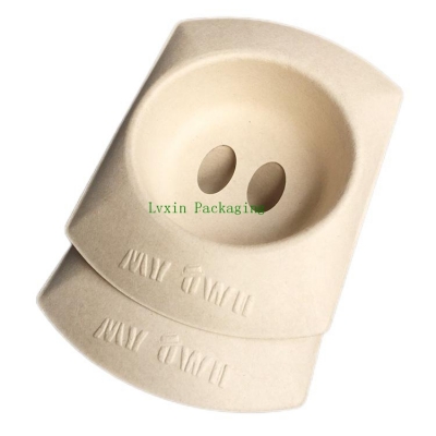 Bamboo paper molded pulp trays Environmentally packaging