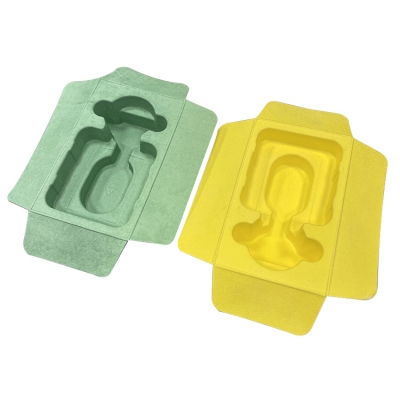 Colors molded pulp trays