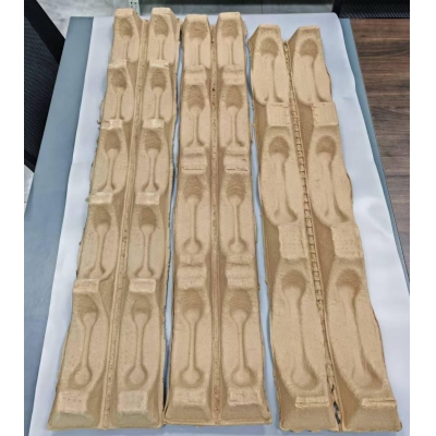 Custom Pulp Molded Biodegradable Pressed Fibreform Molded Fiber Roll Cradles Recycled Stakker Molded Pulp